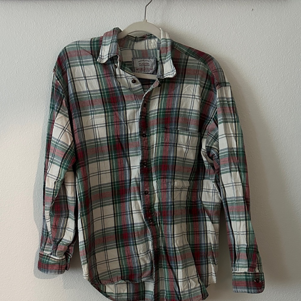 American Eagle Outfitters Plaid Shirt - Red, Green, White
